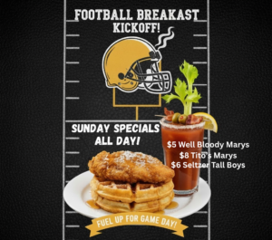 Sunday Breakfast Flyer R Wagon Bar Browns Valley CA